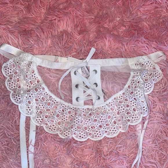COPY NWT VICTORIAS SECRET GARTER BELT lace sheer sexy pretty lingerie valentines - Picture 2 of 9